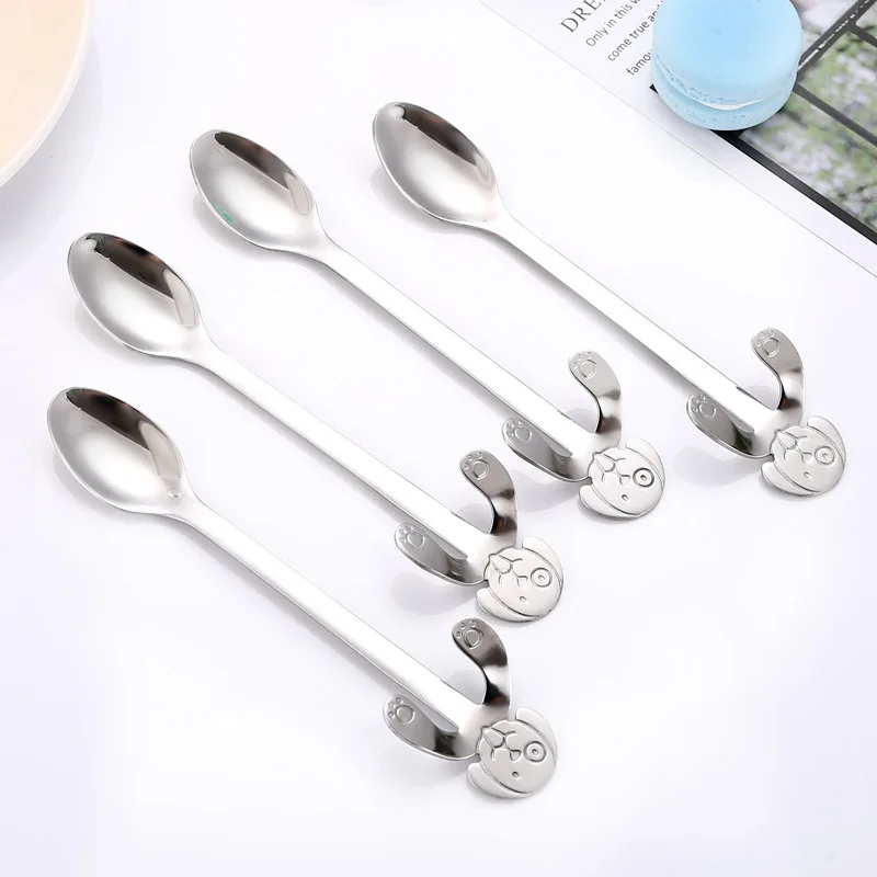 

1pc New Cartoon Stainless Steel Dog Coffee Spoon Korean Spoon