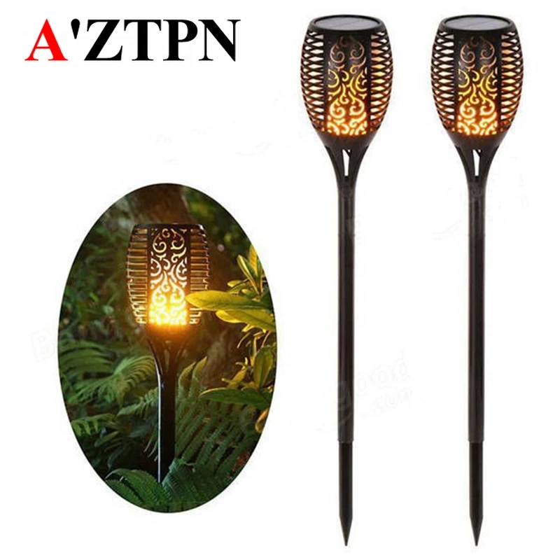 

LED Solar Torch Light Outdoor Flickering Flame Lamp for Path Garden Landscape Waterproof Yard Lights
