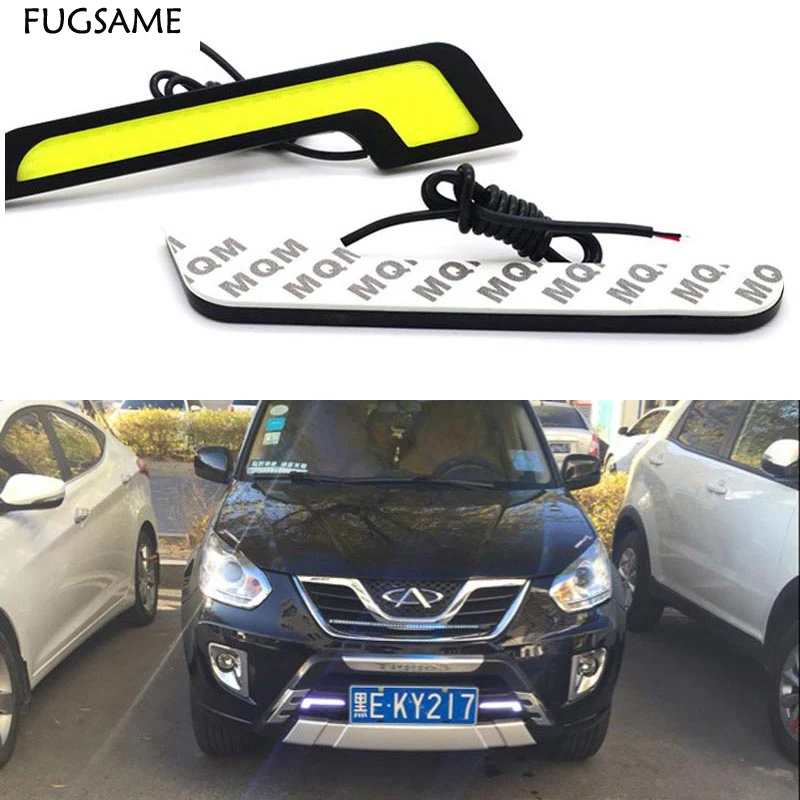 

WHOLESALE 2015 new led drl L shape 12V Xenon white 12W LED COB Car Auto LED DRL Driving Daytime Running Lamp LED Fog Light