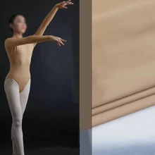 Обнаженная кожа стрейч ткань тонкий латинские танцы материал нейлон спандекс