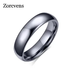 ZORCVENS ПРОДВИЖЕНИЕ чистого карбида вольфрама кольца 6 мм в ширину для женщин мужчин свадебные ювелирные изделия высшего качества