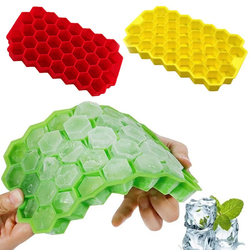 

Shebaking Honeycomb Shape Ice Cubes Mold Ice Tray Reusable Silicone Ice Cream Cube Maker Mold Kitchen Bar Party Cooling Tool
