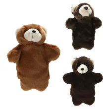 1 шт., новинка, милый медведь, ручная кукла для детей, развивающая плюшевая кукла, игрушка для малышей, подарок для детей, 3 цвета на выбор