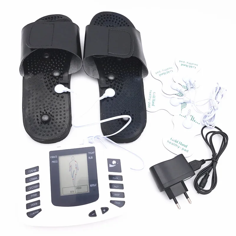 Russian Anti Stress Pain Relief Electric Tens Therapy Massager + Foot