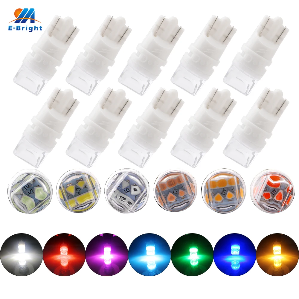 YM E Bright новинка 10 шт. T10 W5W 2835 3 SMD прожектор 12 В DC интерьерные Светодиодные
