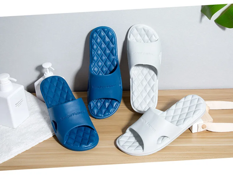 Летние Нескользящие женские сандалии-шлепанцы; Простые шлепанцы для ванной