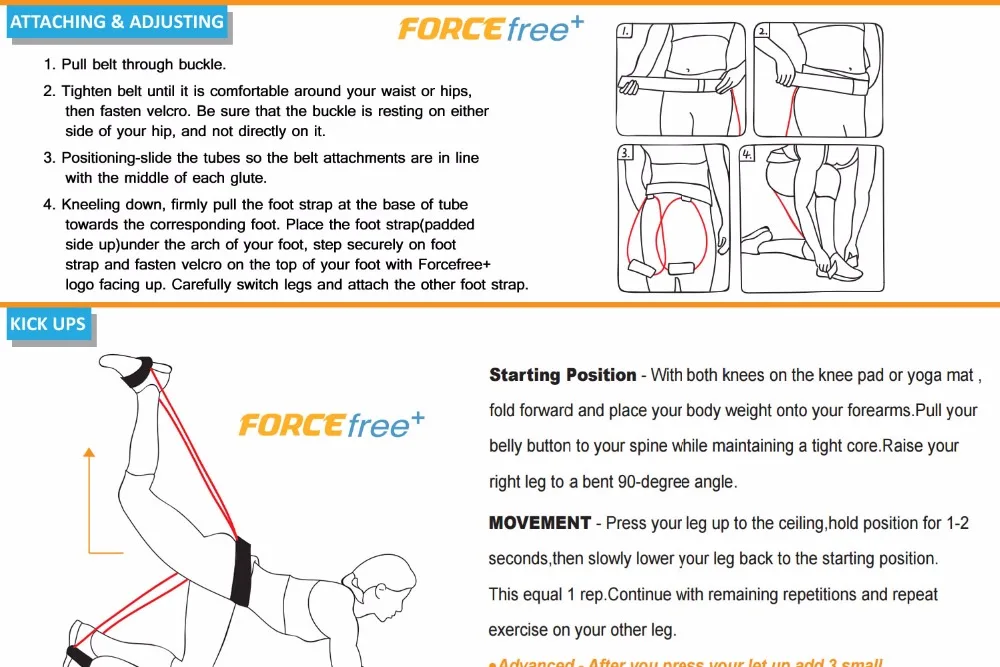 Forcefree+ Booty Эспандеры для ягодиц, система педалей, тренажер для фитнеса, резиновый пояс-подтяжка, для женщин, в форме мышц нижней части тела