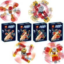 4 шт./компл. распродажа обучающая красочная игрушка пластиковый ручной Finger Fight Block Brick Spinner