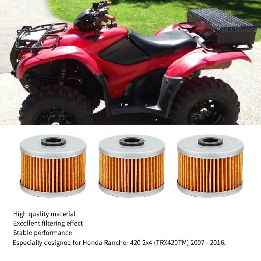 Масляные фильтры 3 шт. масляный фильтр двигателя мотоцикла для Honda rancher 350 420 Foreman 500 Fourtrax 300 части мотоцикла