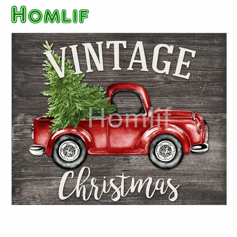 

diamond painting christmas cards car tree diamond painting eigen foto custom rond/square 5d diy diamant schilderen kerstkaarten