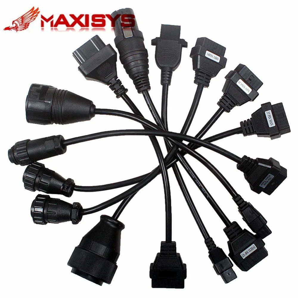 2015 Truck Cables CDP Pro OBD2 OBDII Trucks Diagnostic tool connect cable 8 PCS Trucks Cable