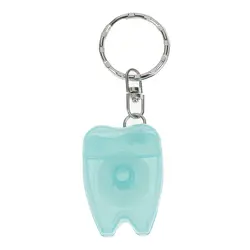 2 шт. портативная нейлоновая зубная нить для чистки зубов 15 м инструменты для чистки зубов Гигиена полости рта уход с брелком