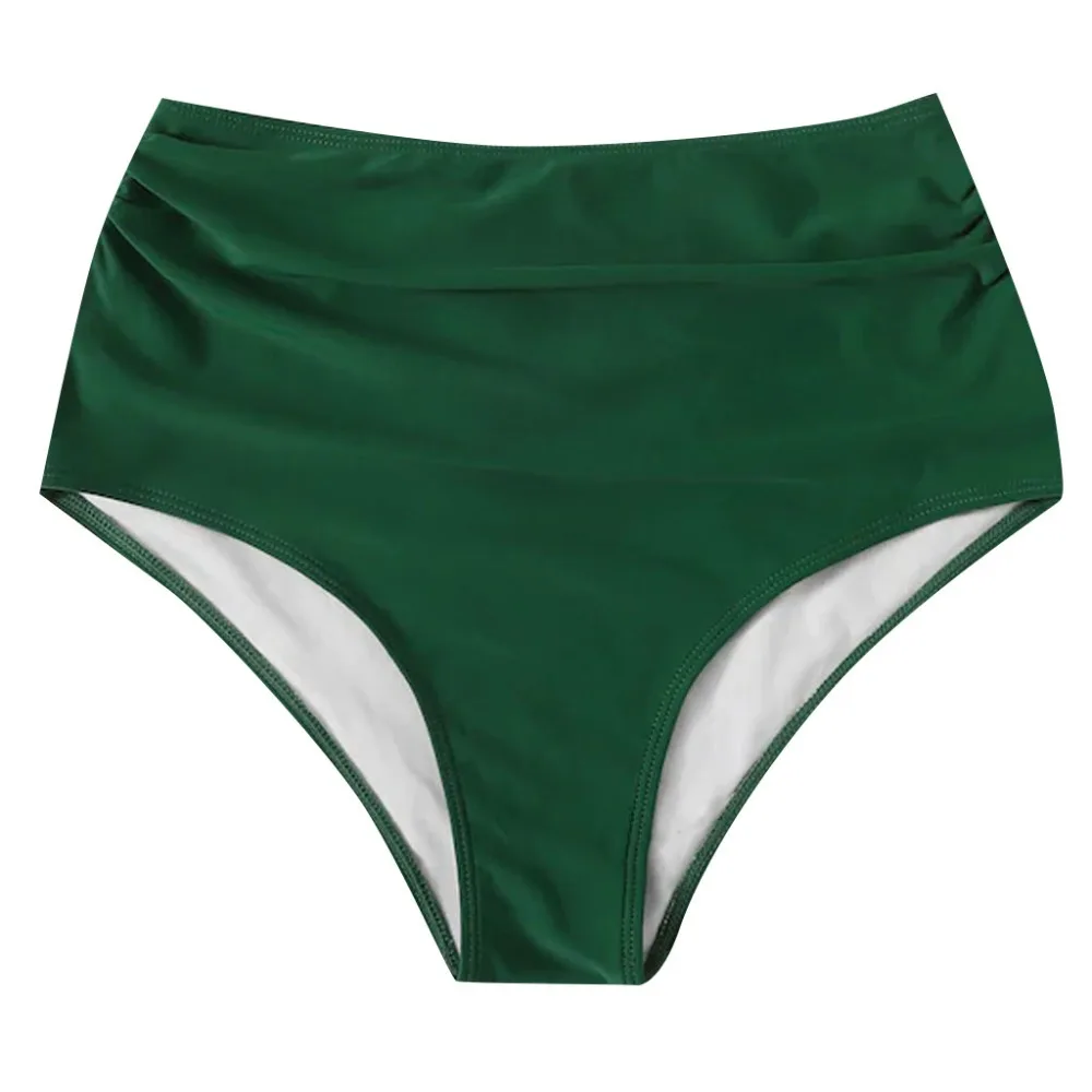 Women High Waist Bikini Bottoms Swim Briefs Beach Shorts Stretch Shorts Female Swimming Pants  Sexy High Cut Fashion L5# (4)