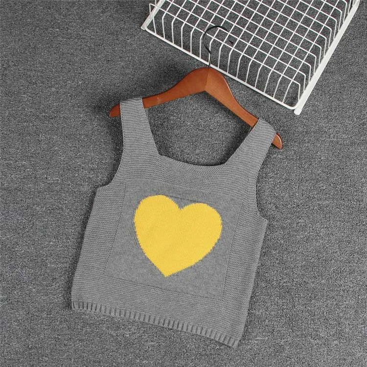 Girls knitted vest Summer Newborn Baby Boys Tops Tees Girls Set Infant Kids T-shirts PP Pants Cotton Knitting Boys Clothing - Цвет: B