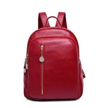 women s backpacks Genuine Leather students school bags teenagers girls small backpacks women travel bag mochila