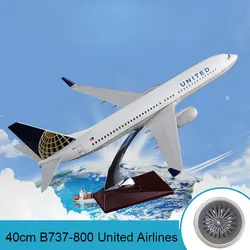 40 см смолы B737-800 United модель самолета авиакомпании США Боинг 737-800 модель Оптовая Творческий путешествия подарок ручной работы