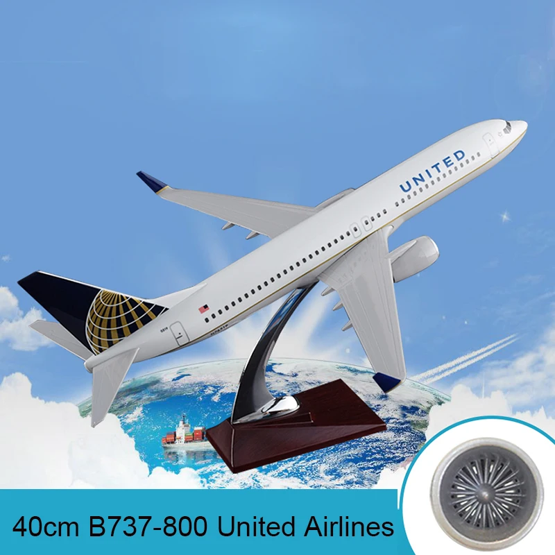40 см смолы B737 800 United с трёхмерными чертёжами Соединенные Штаты Boeing 737 модель