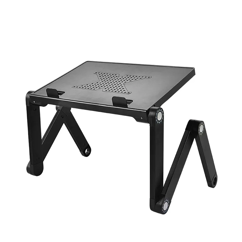Black Adjustable Laptop Desk Computer Table Stand Tray For Sofa Bed Portable Foldable Laptop Table Cooling For Office Home