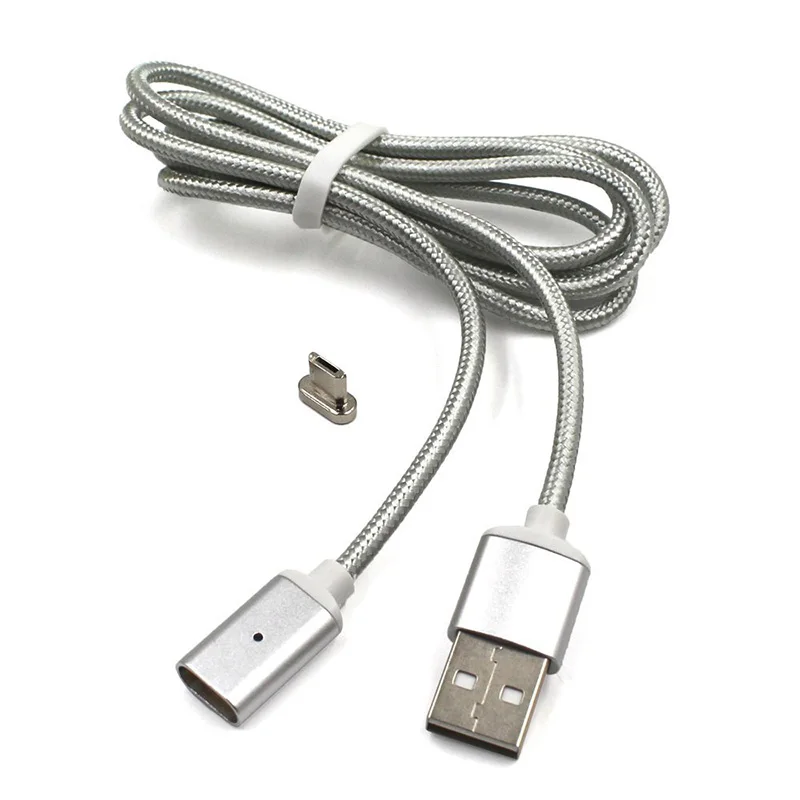 1 м нейлоновый Магнитный кабель 2.4A Micro usb кабель для зарядки и передачи данных Магнитный адаптер для зарядки samsung Xiaomi huawei Android сотовых телефонов