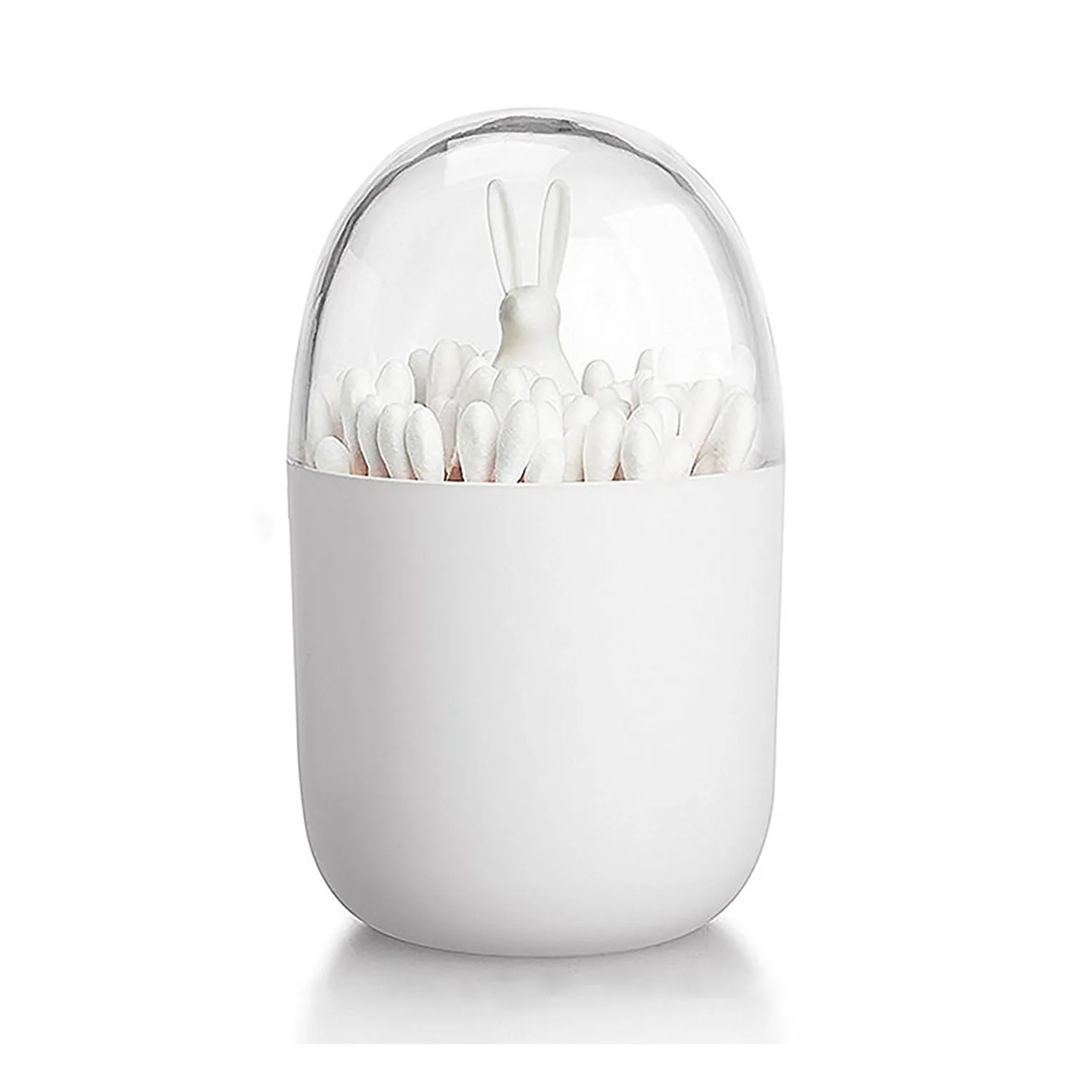 Держатель для ватных тампонов, небольшой органайзер для хранения зубочисток q-tips - Цвет: Rabbit