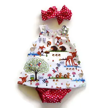 

Newborn Toddler Baby kids Girl Dress and Headband and Pants Summer Outfit Clothes Set