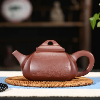 

yixing teapot tea authentic special ore purple clay four side Angle of smoke pot pot of new product promotion