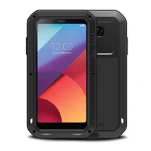 Ударопрочный от Love Mei Водонепроницаемый чехол для LG G6 Алюминий металлический бронированный чехол для LG G6 полная защита закаленного Стекло протектор