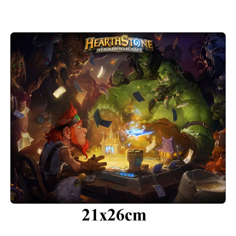 Синий Hearthstone Heroes Of Warcraft коврик для мыши 21x26 см игровой маленький размер нескользящий скоростной геймер фиксирующий край коврик для мыши офисный коврик для стола - Цвет: Синий