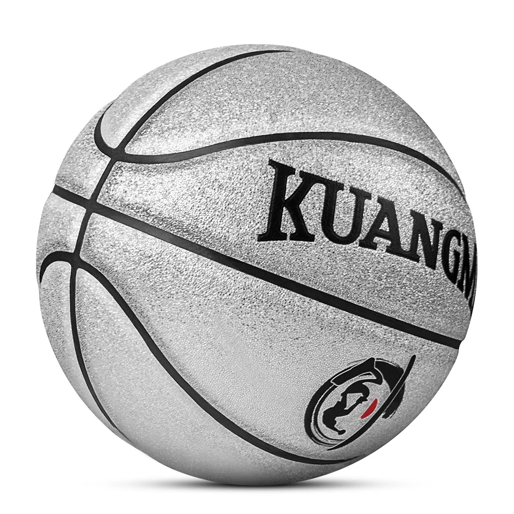 Kuangmi новый красочный Жемчуг яркий PU детская игра Баскетбол мяч Съёмка тренер