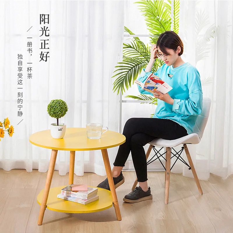 Nordic Style Coffee Table Solid Wood Legs Small Tea Table Living room Sofa Side Table Small Dining Table Home Furniture