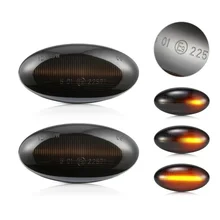 2 шт. светодиодный Динамический указатель поворота Боковые Габаритные светильник последовательного мигалка светильник для peugeot 307 206 207 407 107 607 для Citroen C1 C2 C3