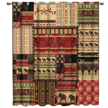 

Africa Indian Elephant Window Curtains Dark Curtain Lights Living Room Curtains Outdoor Indoor Fabric Drapes Swag Curtain Panels
