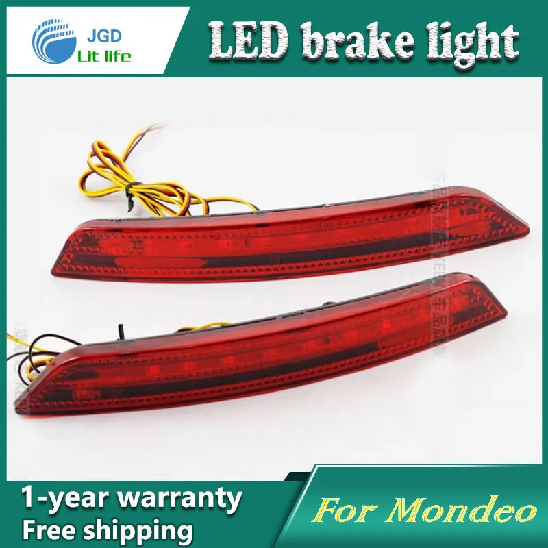Car Styling Rear Bumper LED Brake Lights Warning Lights Case For Ford Mondeo 2007 2010 Accessories
