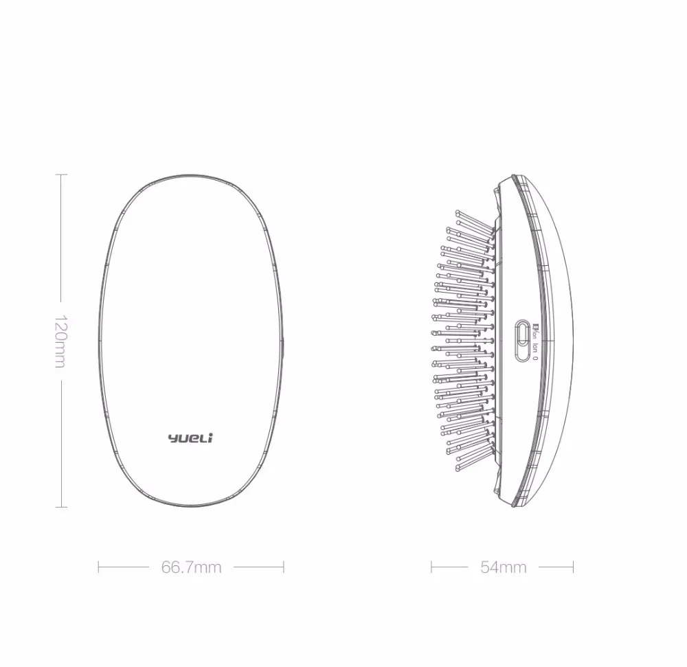 Xiaomi Youpin Yueli портативная анионная расческа для волос, массажная расческа для волос, расческа для салона красоты, инструмент для укладки волос, расческа для волос