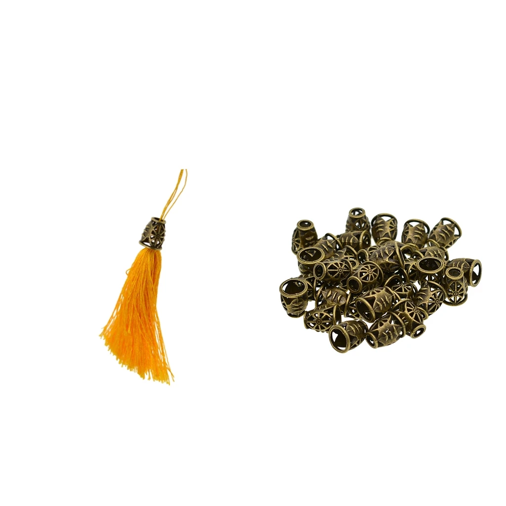

30pcs JEWLERY FINDINGS TASSEL END ANTIQUE BRONZE FILIGREE EVIL EYE BEAD CAPS