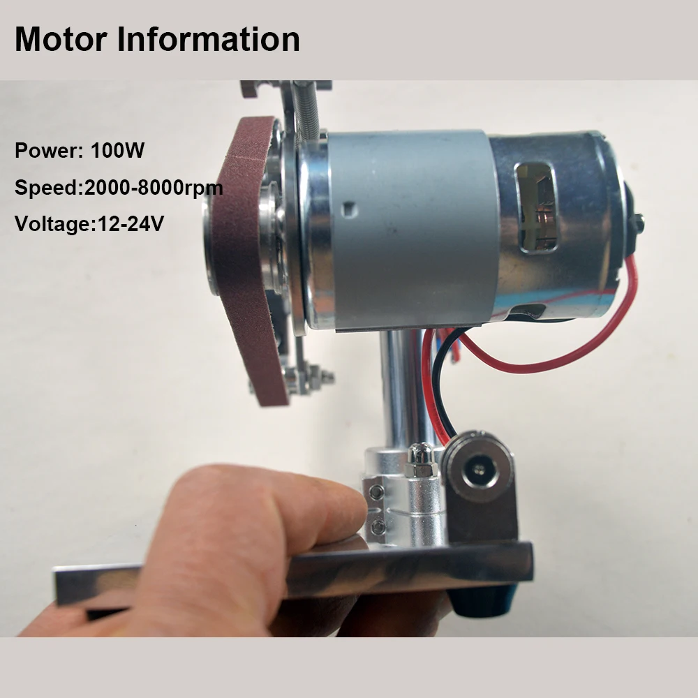 Электрическая профессиональная точилка для ножей, точилка для ножей и инструментов, мини-Настольная база с высококачественной абразивной лентой