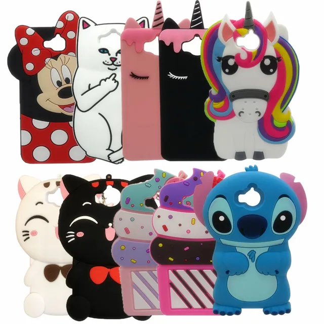 Best Price For Huawei Y6 2017 Hot 3D Cartoon minnie Pig Unicorn Cupcake Silicon Soft Cover Case for Huawei Y6 2017 5.0" Phone Back case