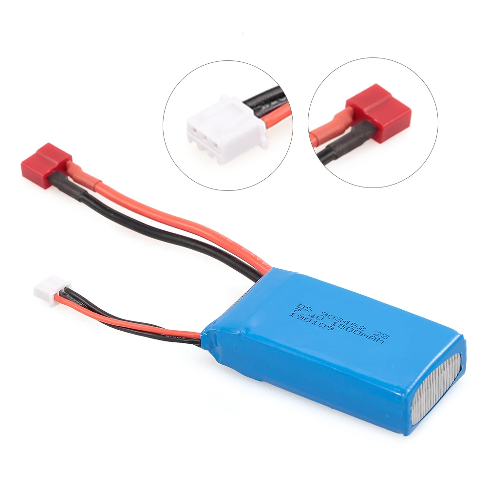

2PCS RC Li-Po Battery 7.4V 2500mAh 40C 2S Rechargeable with T Plug for RC Drone Car Boat Helicopter Airplane