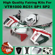 Free screws For Honda VTR1000 RC51 2000-2007 VTR 1000 00 01 02 03 04 05 06 07 RVT1000RR motorcycle White Red L324 Fairing set