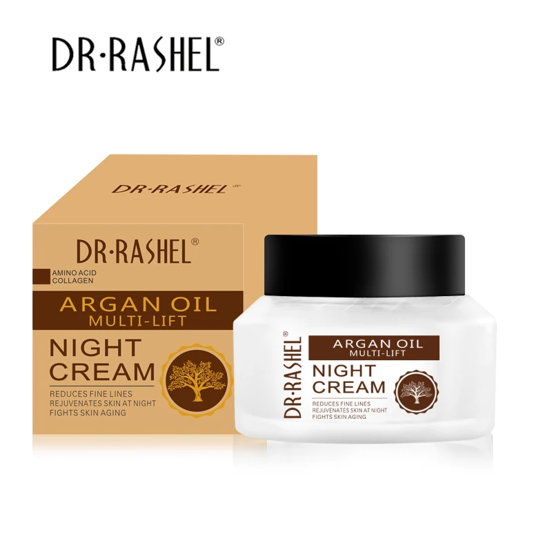 DR. RASHEL аргановое масло ночной крем аминокислоты коллаген отбеливающие кремы для лица уменьшение тонких линий 50 г
