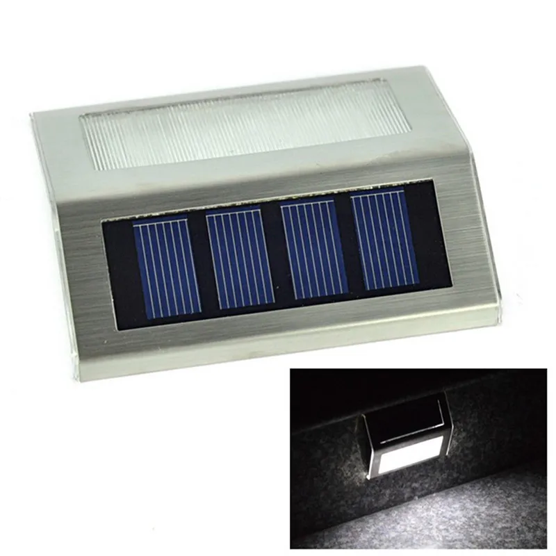 

Led Solar Outdoor Light ABS/Stainless steel Solar Power waterproof Garden Pathway Stairs solar Lamp For Corridor Wall Lighting