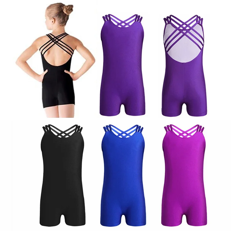 

TiaoBug Kids Teens Sleeveless Ballet Dance Leotard Girls Professional Gymnastics Leotard Ballerina Dancewear Gym Sports Jumpsuit