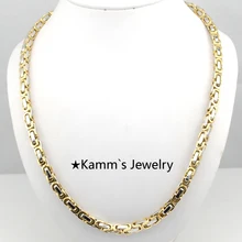 Промотирование потери денег! Модное мужское ожерелье шириной 4,5 мм с цепочкой, византийское серебряное золотое ожерелье, мужские ювелирные изделия KN014