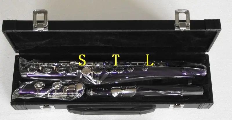 New Color 16 closed hole Purple flute +E Key +case