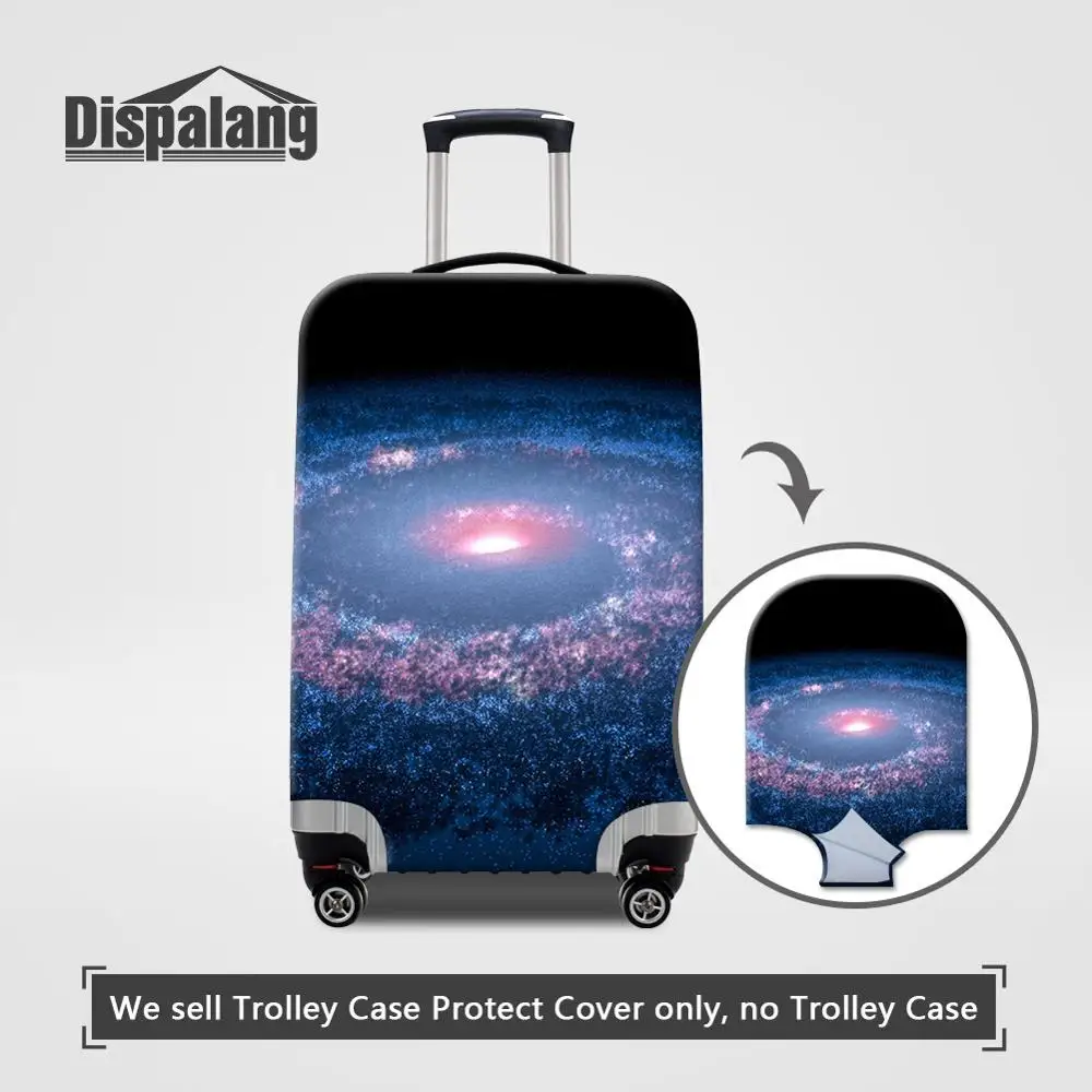 Dispalang чемодан защитные чехлы Вселенная пространство эластичный стрейч чемодан пылезащитный чехол для 18-30 дюймов чехол Аксессуары для путешествий - Цвет: Фиолетовый