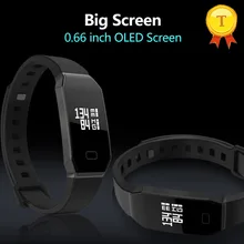 smartband большой экран 0,66 дюйм oled экран сердечный ритм крови кислородный монитор bluetooth 4,0 напоминание о сообщениях браслет
