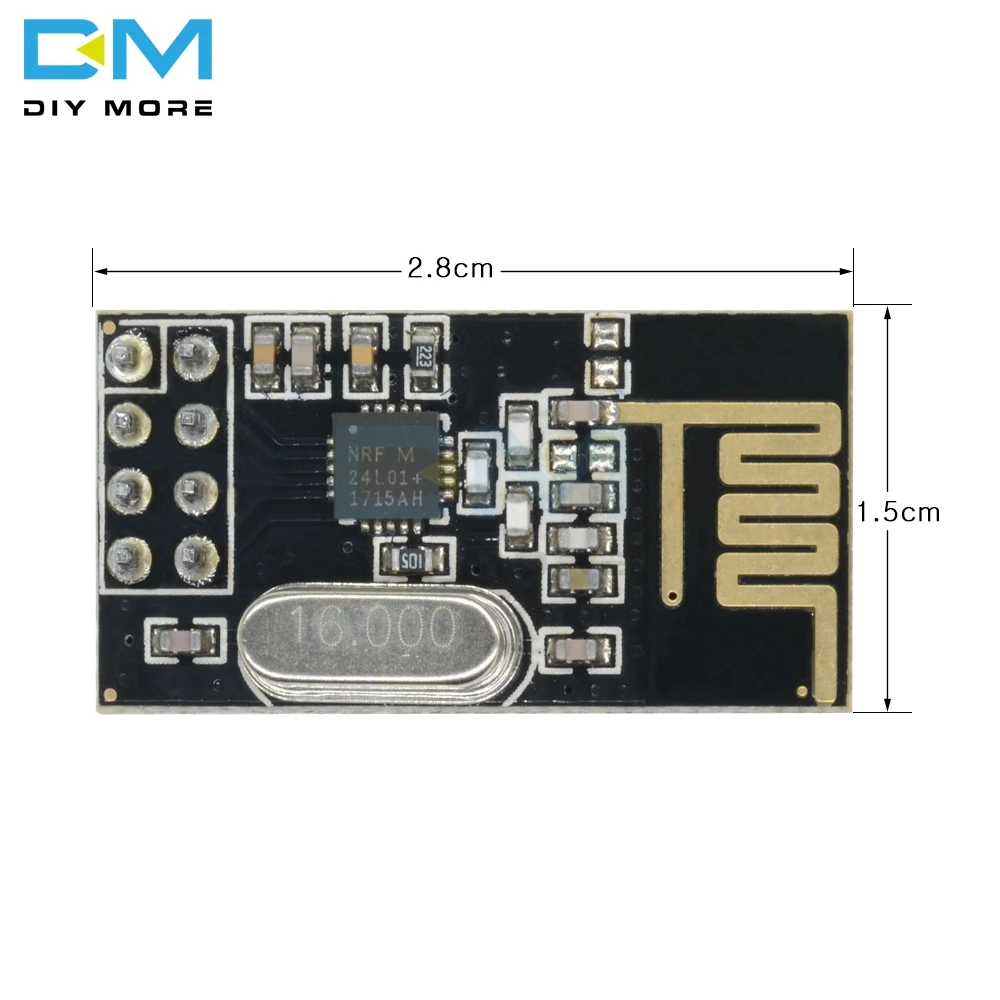 NRF24L01 беспроводной модуль Плата 8 Pin приемник передатчик микроконтроллер 2,4 ГГц антенный разъем адаптер пластина модуль для Arduino