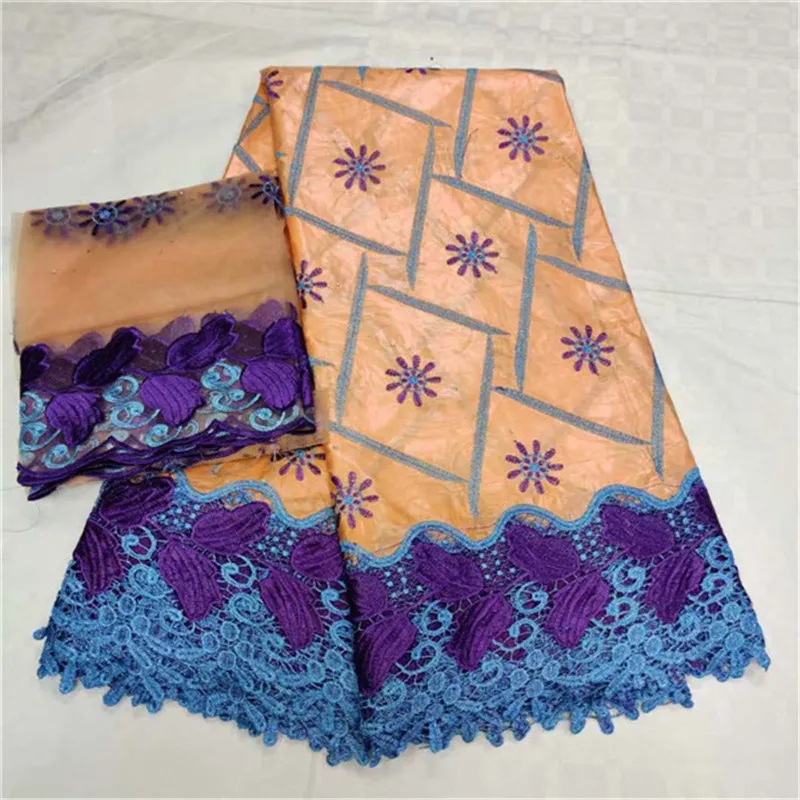 

2019 New arrival Stone african Bazin riche getzner fabric with embroidery lace bazin riche dress material Nigerian