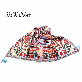 Mandala Floral Scarf Indian Women Ethnic Pastel Print Winter Scarves Exotic Tippet Tribal Shawl Boho Blanket Pareo Beach Sarongs mandala floral indian scarf bohemian women flower printed winter scarves ethnic shawls exotic boho blanket pareo beach sarongs