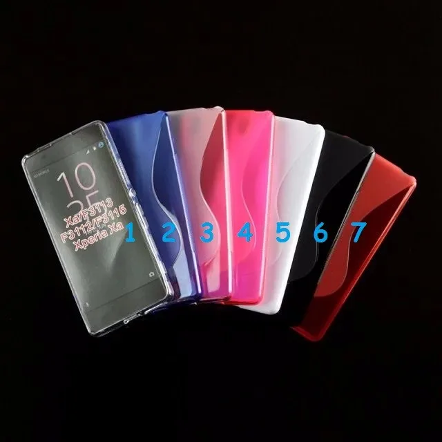 200pc S Line Форма ТПУ Силиконовые чехлы для смартфонов Sony Xperia C6/Xperia XZ/Xperia X compact/Xperia XA